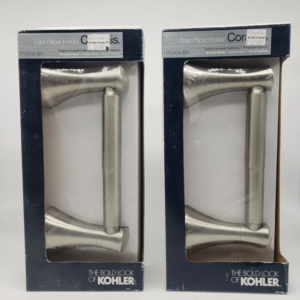 Lot Of 2 Kohler Toilet Paper Holder Brushed‎ Nickel R13434-BN Coralais Sealed